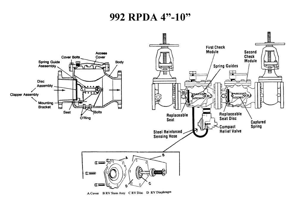 Schematic for Watts 992RPDA 4" - 10"
