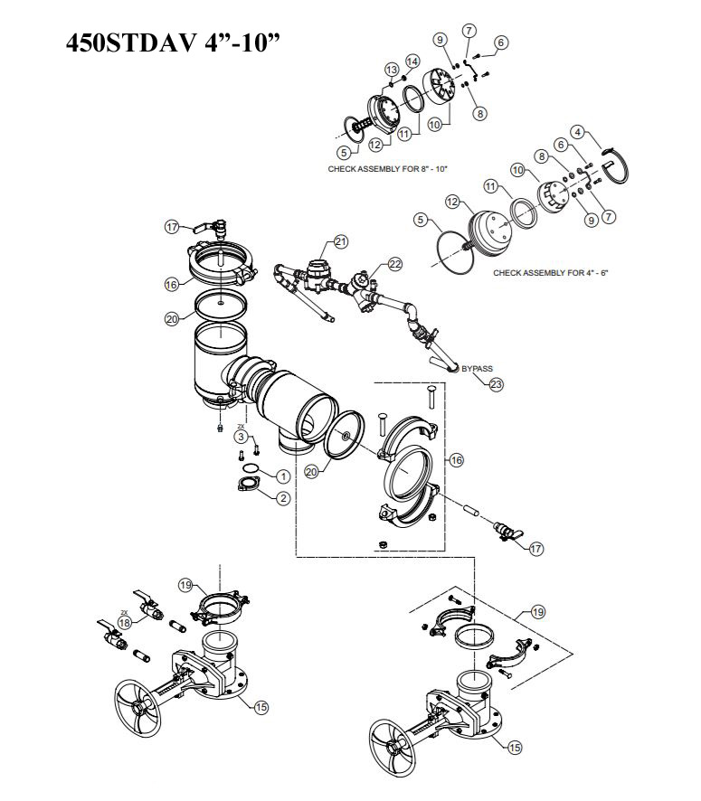 Schematic for Wilkins 450STDAV 4" - 10"