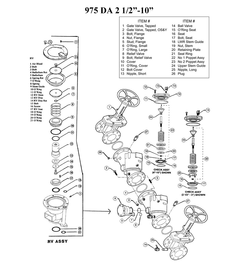 Schematic for Wilkins 975DA 2 1/2" - 10"